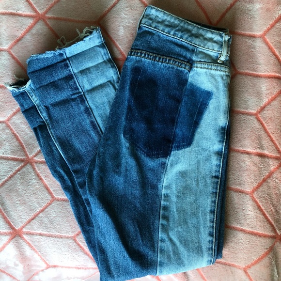 multi toned jeans